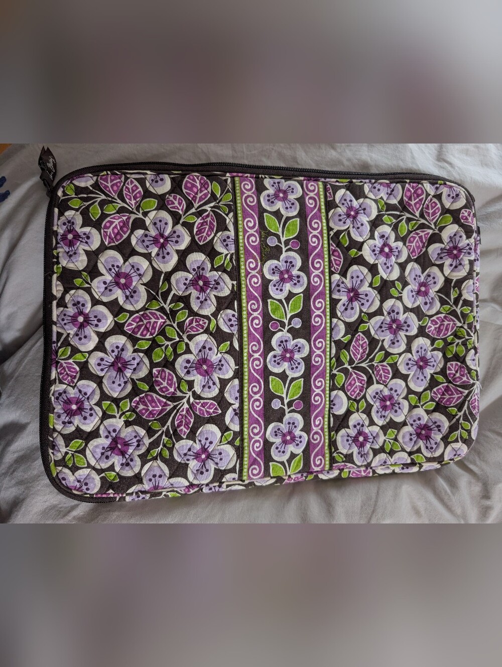 Vera Bradley Quilted Zip Laptop Sleeve, Like New